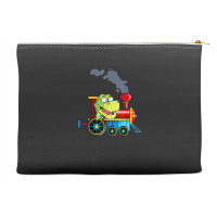 Funny Dinosaur Riding A Train Tyrannosaurus Dino Boys Girls Accessory Pouches | Artistshot