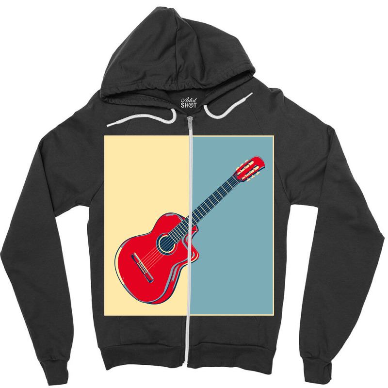 Guitar Musical Instruments Zipper Hoodie by Kandurip541 | Artistshot