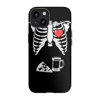 Dad Skeleton Halloween Beer Pizza Pregnancy Couple Men Iphone 13 Case | Artistshot