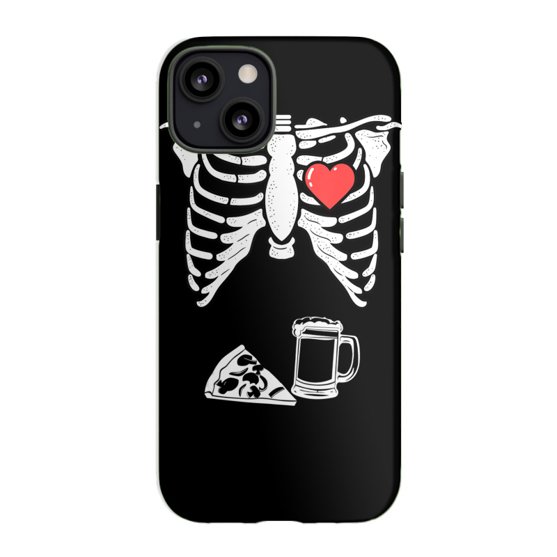 Dad Skeleton Halloween Beer Pizza Pregnancy Couple Men Iphone 13 Case | Artistshot