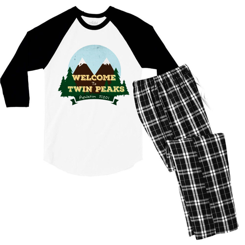 Welcome To Twin Peaks Men's 3/4 Sleeve Pajama Set | Artistshot