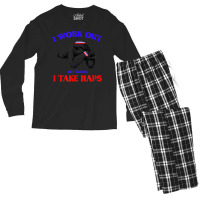 I Work Out Just Kidding I Take Naps Sloth Lazy Men's Long Sleeve Pajama Set | Artistshot