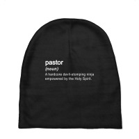 Pastor A Devil-stomping Ninja Empowered By The Holy Spirit Baby Beanies | Artistshot