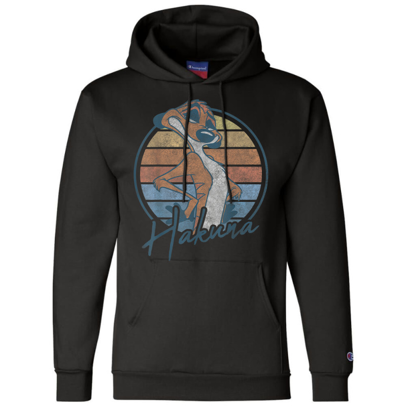 The Lion & King Timon Hakuna Retro Portrait Champion Hoodie by althubich | Artistshot