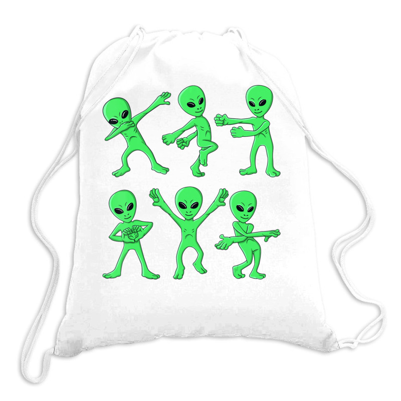 Dancing Aliens Dance Challenge Boys Girls Kids Halloween Drawstring Bags | Artistshot