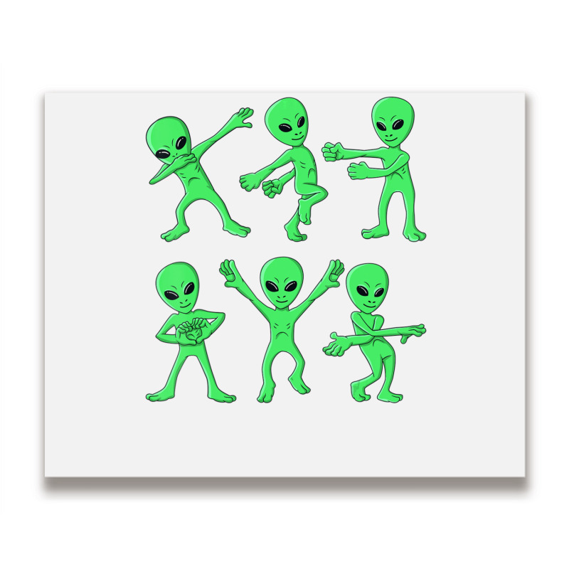 Dancing Aliens Dance Challenge Boys Girls Kids Halloween Metal Print Horizontal | Artistshot