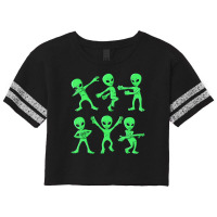 Dancing Aliens Dance Challenge Boys Girls Kids Halloween Scorecard Crop Tee | Artistshot