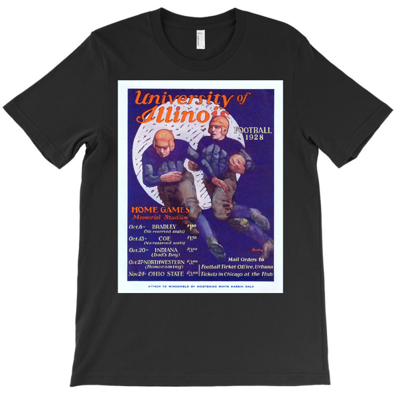 Vintage Football Advertisement. University Of Illinois 1928. T-shirt | Artistshot