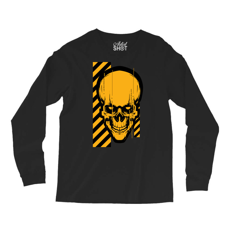 Warning Skull Long Sleeve Shirts | Artistshot