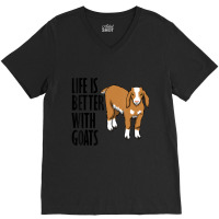 Ironic Farm Animal Life With Goats V-neck Tee | Artistshot