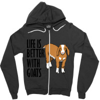 Ironic Farm Animal Life With Goats Zipper Hoodie | Artistshot