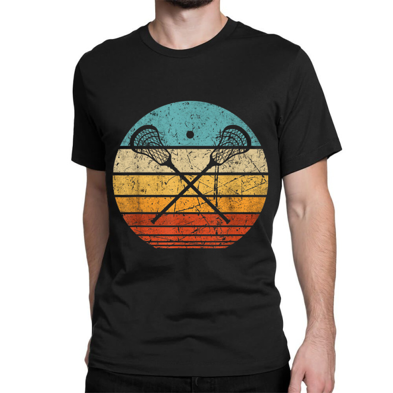 Lacrosse Vintage Retro Lacrosse Stick Sun Gift Classic T-shirt | Artistshot