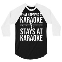 Karaoke Designs Women Singers Music Lovers 3/4 Sleeve Shirt | Artistshot