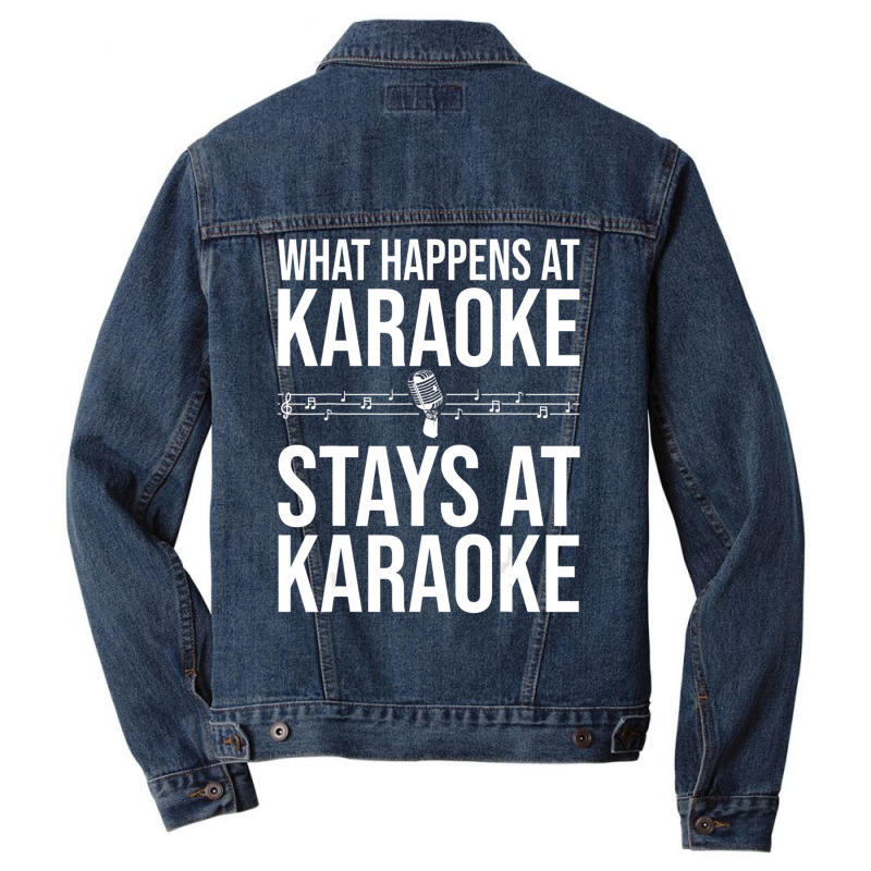 Karaoke Designs Women Singers Music Lovers Men Denim Jacket by cm-arts | Artistshot