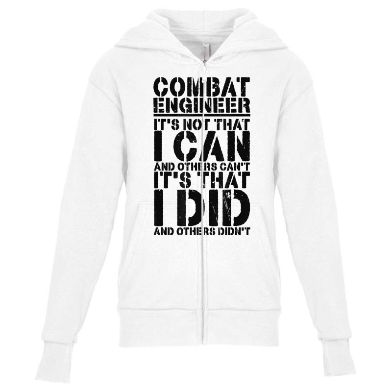 Combat Engineer Appreciation Combat Engineering T Shirt Youth Zipper Hoodie by cluniepfa | Artistshot