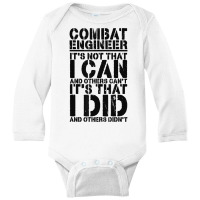 Combat Engineer Appreciation Combat Engineering T Shirt Long Sleeve Baby Bodysuit | Artistshot