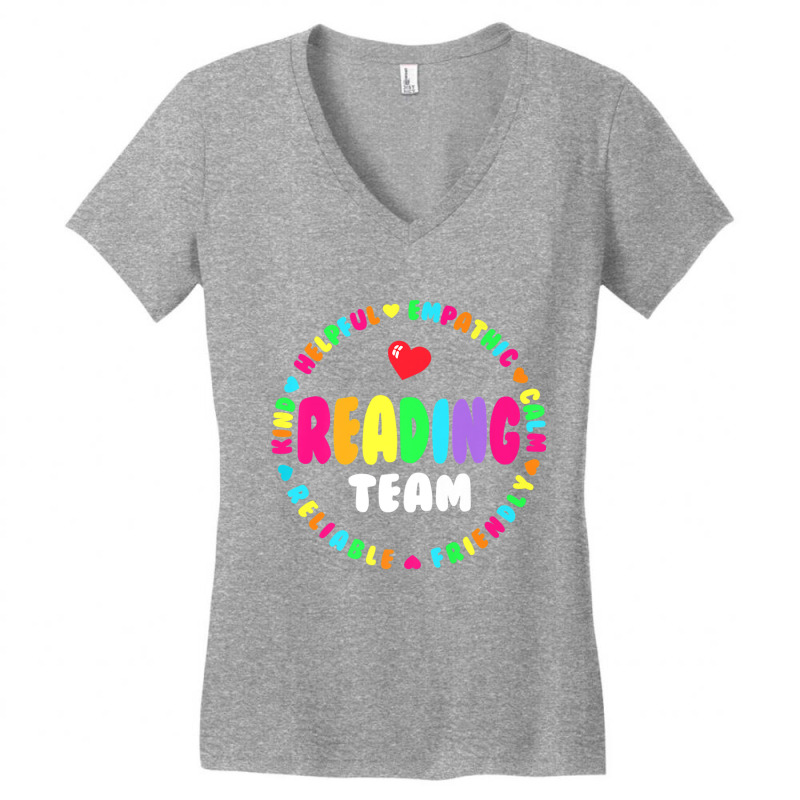 Reading Team Coach Dyslexia Teacher Specialist Literacy Crew Premium T Women's V-Neck T-Shirt by cm-arts | Artistshot