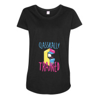 Classically Trained Arcade Game Video Game Gifts Maternity Scoop Neck T-shirt | Artistshot