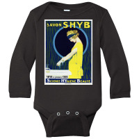 Vintage French Soap Advertisement . 1930 Long Sleeve Baby Bodysuit | Artistshot