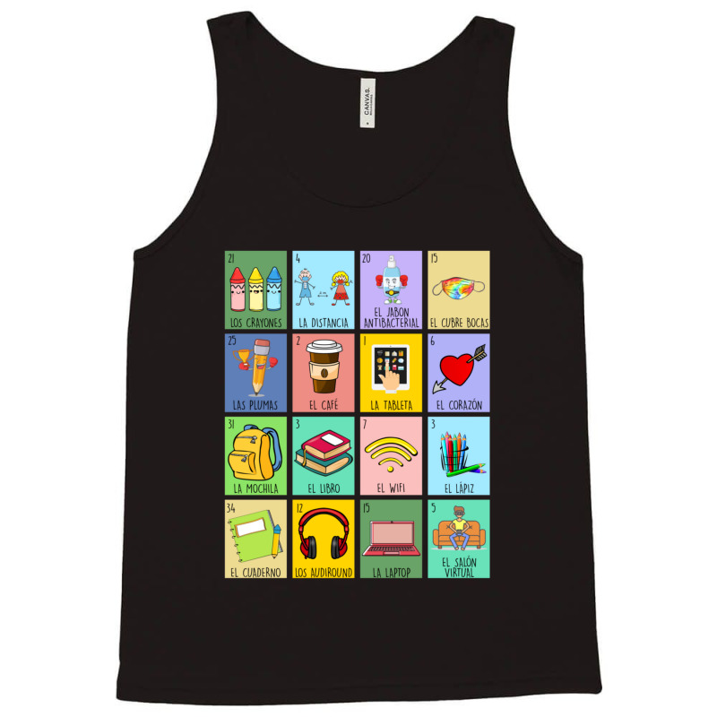 Bilingual Spanish Teacher Dual Language Teacher School Tank Top by cm-arts | Artistshot