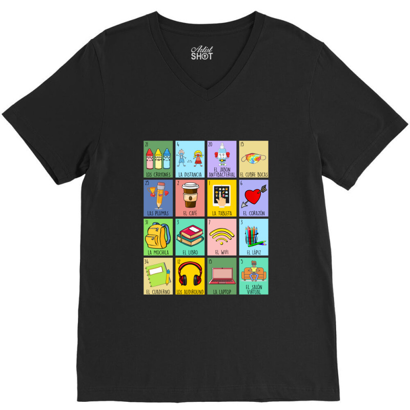 Bilingual Spanish Teacher Dual Language Teacher School V-Neck Tee by cm-arts | Artistshot