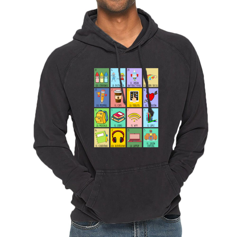 Bilingual Spanish Teacher Dual Language Teacher School Vintage Hoodie by cm-arts | Artistshot