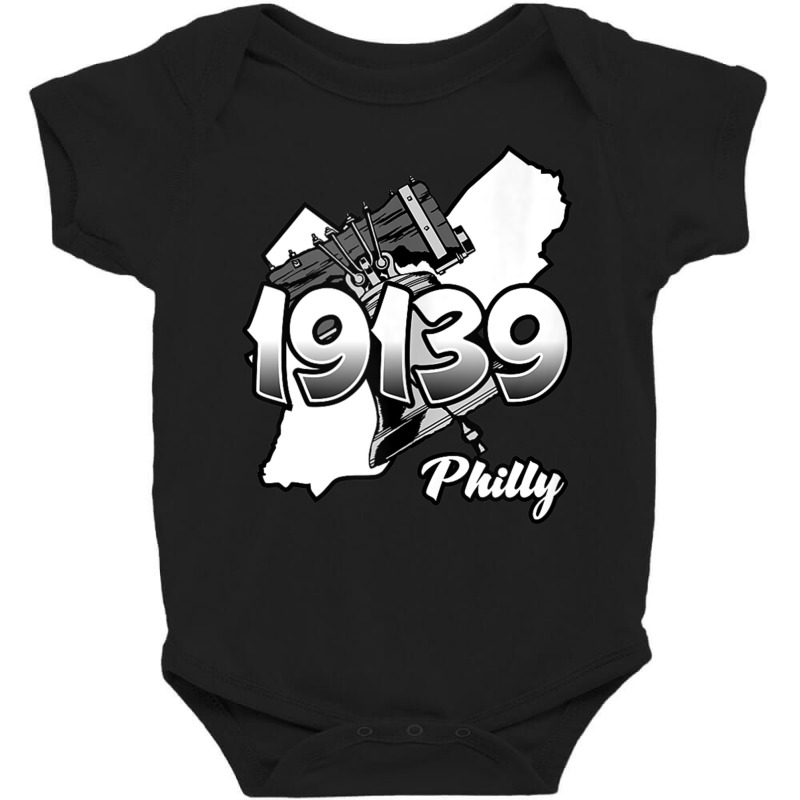 Philadelphia Silhouette With Zip Code 19139 And Liberty Bell Tank Top Baby Bodysuit | Artistshot