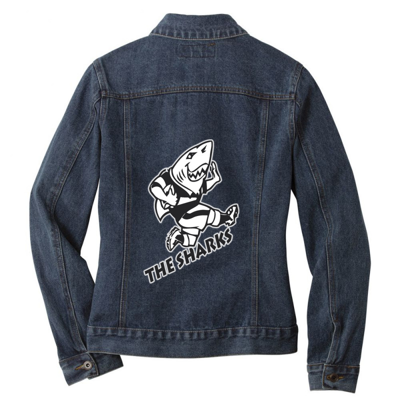 Natal Sharks For Dark Shirts South Africa Rugby Super Rugby 1 Ladies Denim Jacket by GregoryHaverstock | Artistshot