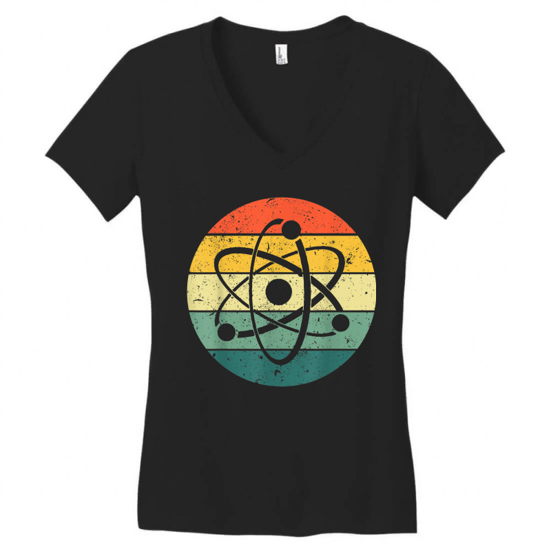 Cool Atom Art Men Women Biology Physics Chemistry Teacher Women's V-Neck T-Shirt by IsabelConstance | Artistshot