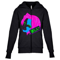 Anime Girl Wild With Kanji Characters Youth Zipper Hoodie | Artistshot