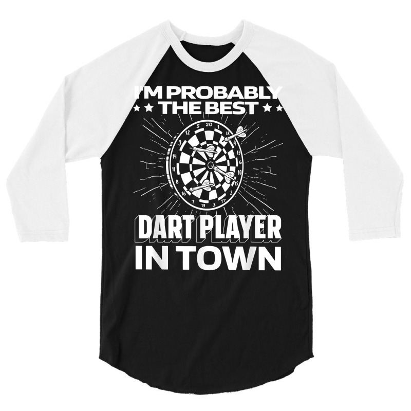 Funny Darts   Dartboard Arrow Darting T Shirt 3/4 Sleeve Shirt by cm-arts | Artistshot