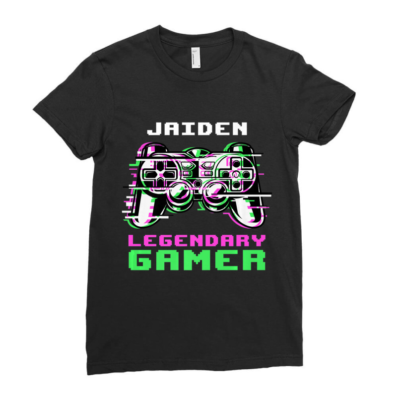 Jaiden Legendary Gamer Personalized Ladies Fitted T-Shirt by cm-arts | Artistshot