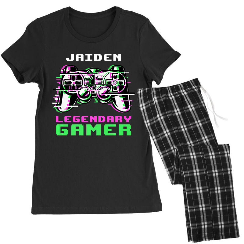 Jaiden Legendary Gamer Personalized Women's Pajamas Set by cm-arts | Artistshot