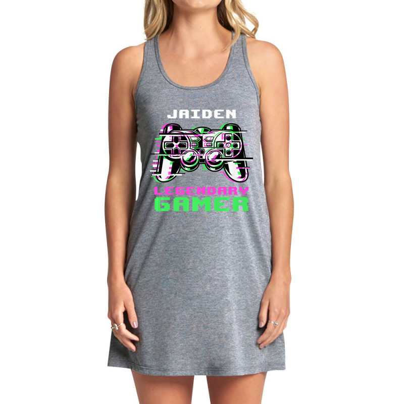 Jaiden Legendary Gamer Personalized Tank Dress by cm-arts | Artistshot