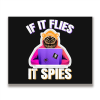 If It Flies It Spies Conspiracy Theory Bird Surveillance Metal Print Horizontal | Artistshot