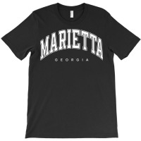 Marietta Georgia Ga Varsity Style White Text Premium T Shirt T-shirt | Artistshot