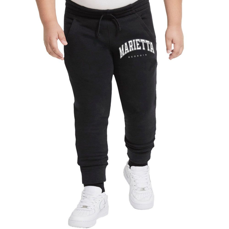 Marietta Georgia Ga Varsity Style White Text Premium T Shirt Youth Jogger | Artistshot