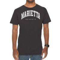 Marietta Georgia Ga Varsity Style White Text Premium T Shirt Vintage T-shirt | Artistshot