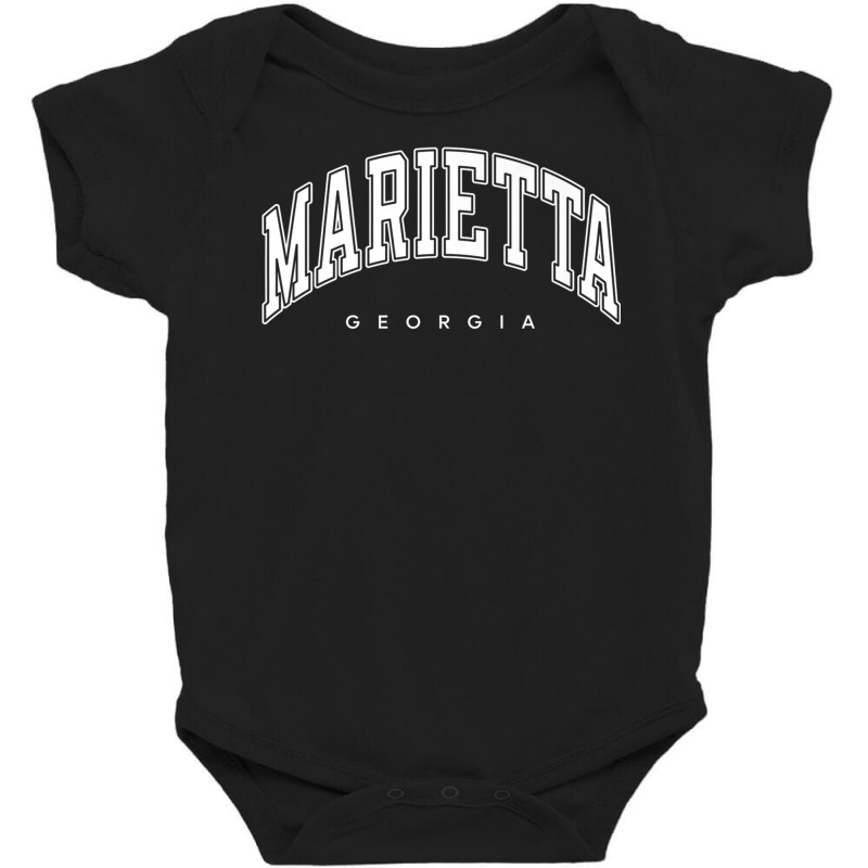 Marietta Georgia Ga Varsity Style White Text Premium T Shirt Baby Bodysuit | Artistshot