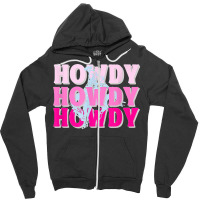 Howdy Cowgirl Vintage Horse Bucking Western Bachelorette Zipper Hoodie | Artistshot