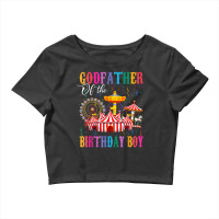 Godfather Of Birthday Boy Ringmaster Circus Birthday Party T Shirt Crop Top | Artistshot