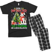 Easily Distracted By Christmas & Alaskan Malamutes Santa T Shirt Men's T-shirt Pajama Set | Artistshot