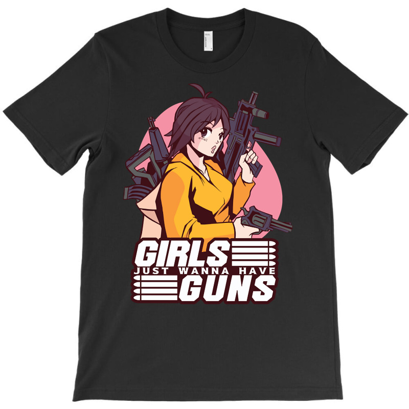 Anime Gun Girl T-shirt | Artistshot