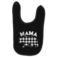 Black And White Buffalo Plaid Mama Bear Christmas Pajama Baby Bibs | Artistshot