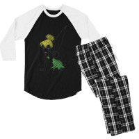 Peter Pan Tinker Bell Sketch Portrait Men's 3/4 Sleeve Pajama Set | Artistshot