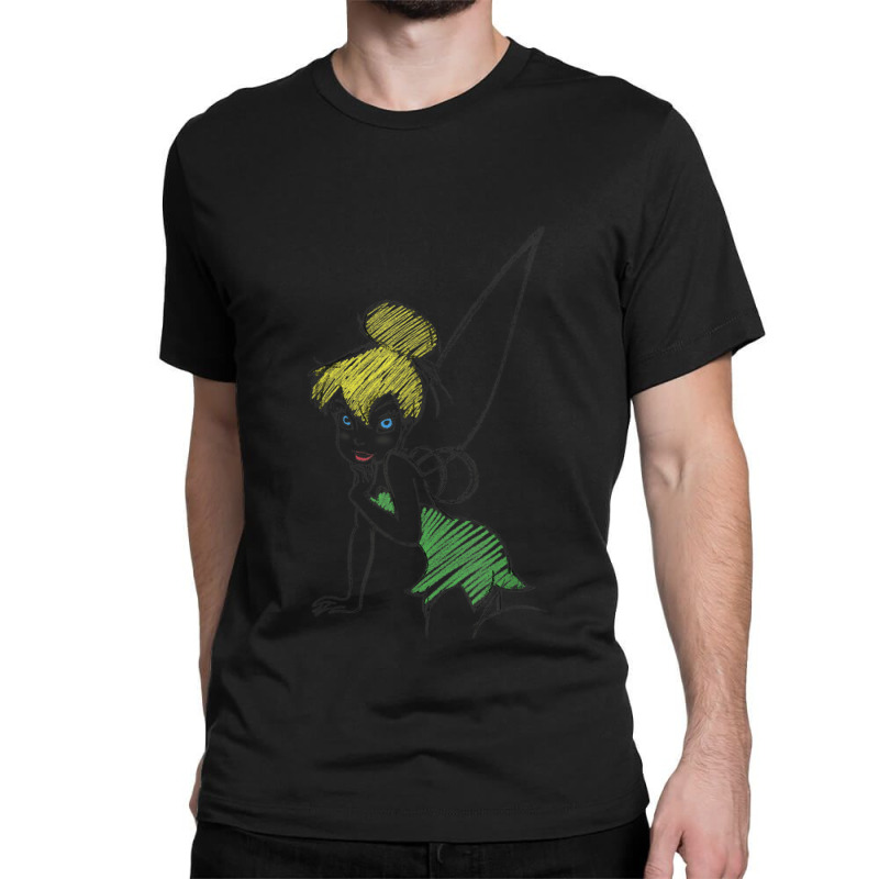 Peter Pan Tinker Bell Sketch Portrait Classic T-shirt by CrawfordMoes | Artistshot