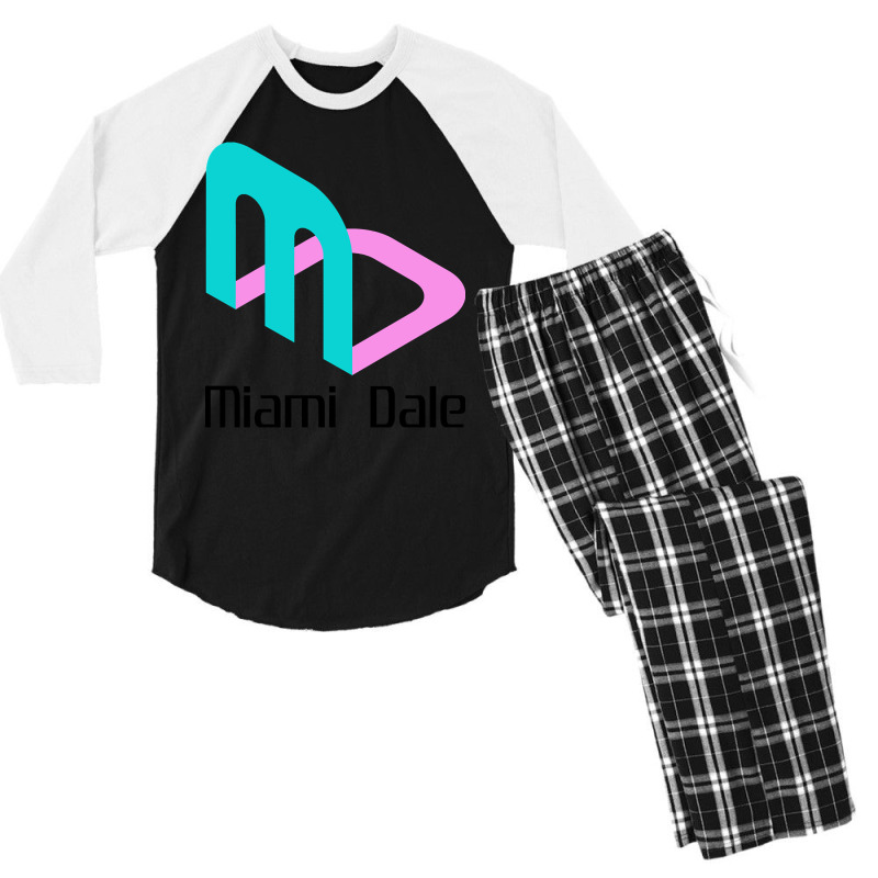 Miami Dale Video Game Company Men's 3/4 Sleeve Pajama Set | Artistshot