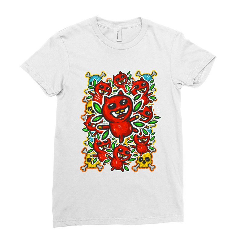 Smile Monster Ladies Fitted T-Shirt by Blunts | Artistshot