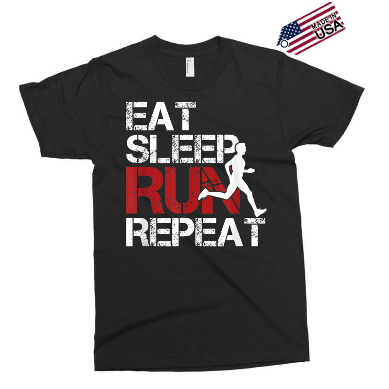 Eat Sleep Run Repeat Track Field Running Exclusive T-shirt by PokHoude | Artistshot