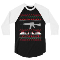 Ar-15 Machine Gun Ugly Christmas Sweater 3/4 Sleeve Shirt | Artistshot